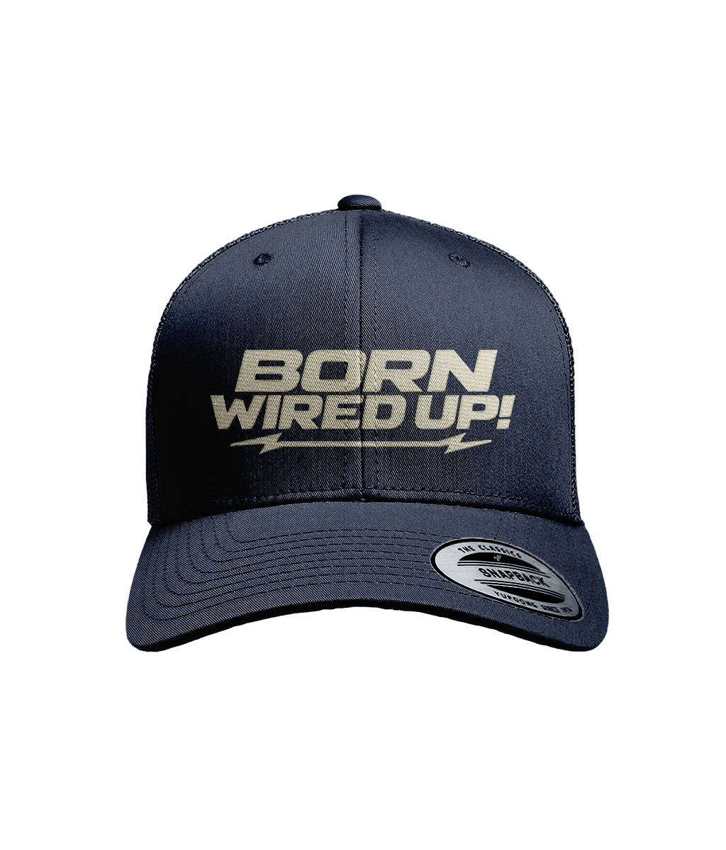 BWU Flexfit Trucker Cap | BORN WIRED UP! — front view