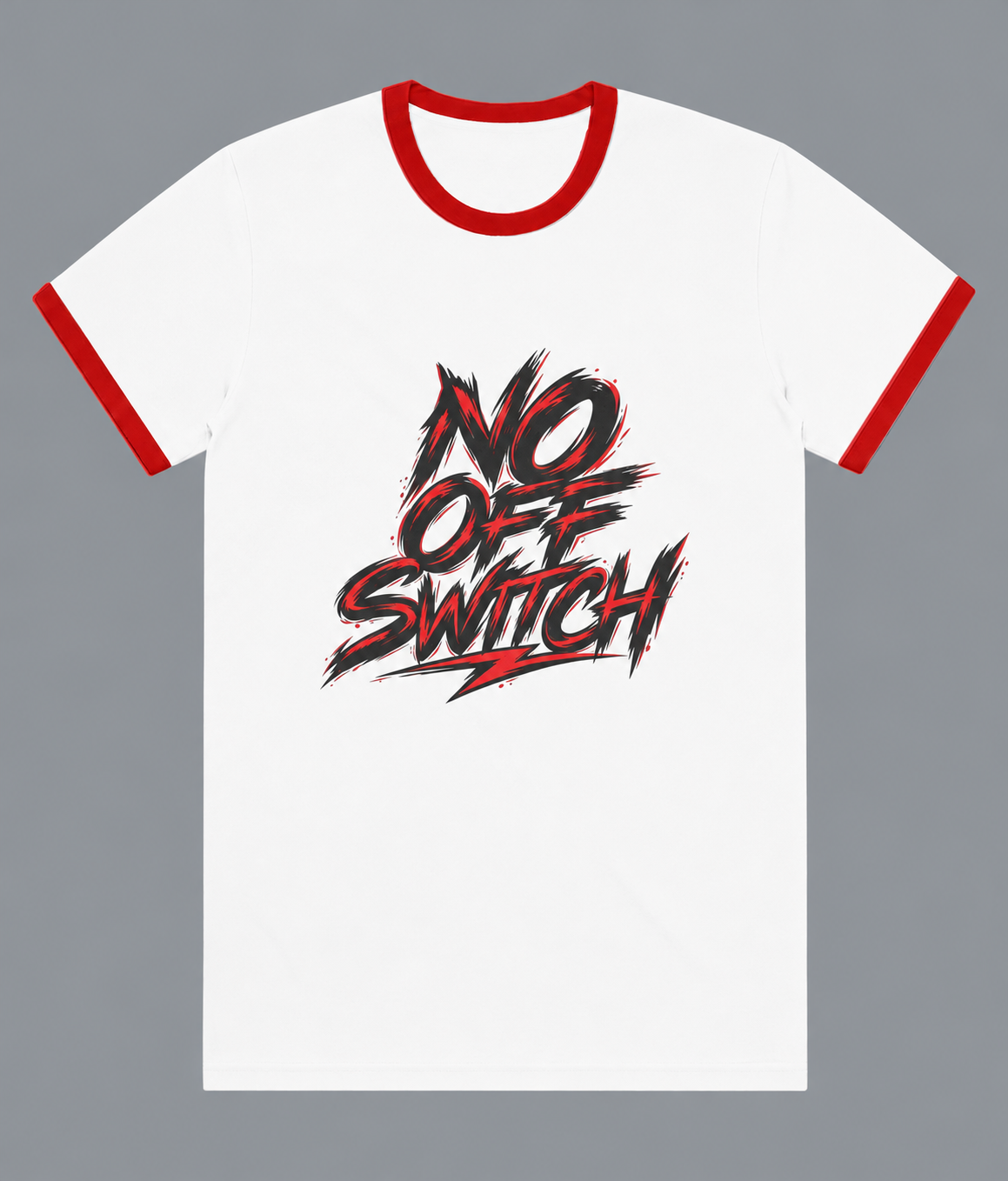 Wired Different Ringer T-Shirt | Red & Black — front view