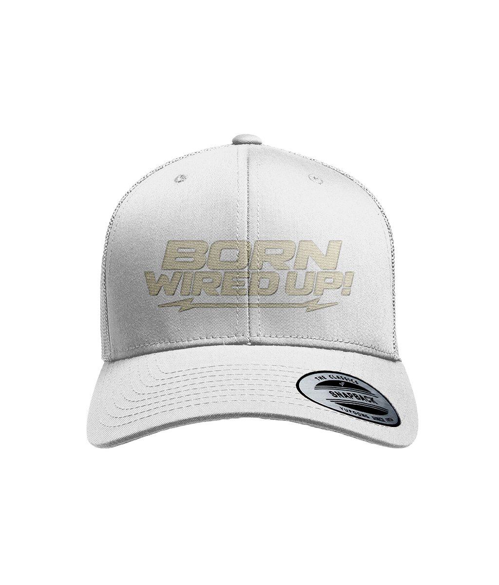 BWU Flexfit Trucker Cap | BORN WIRED UP! — front view