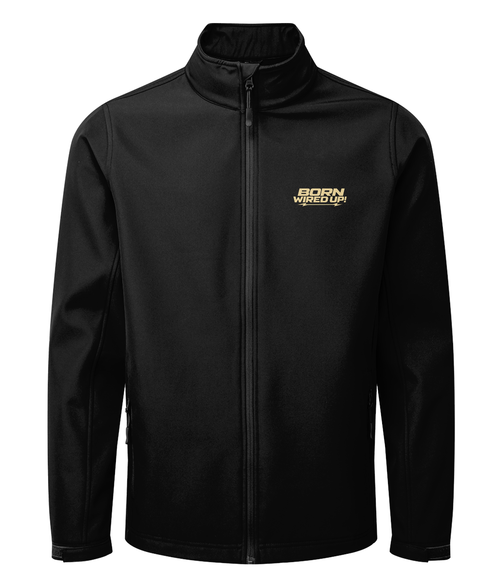 Cream Lightning Softshell Jacket — left chest view