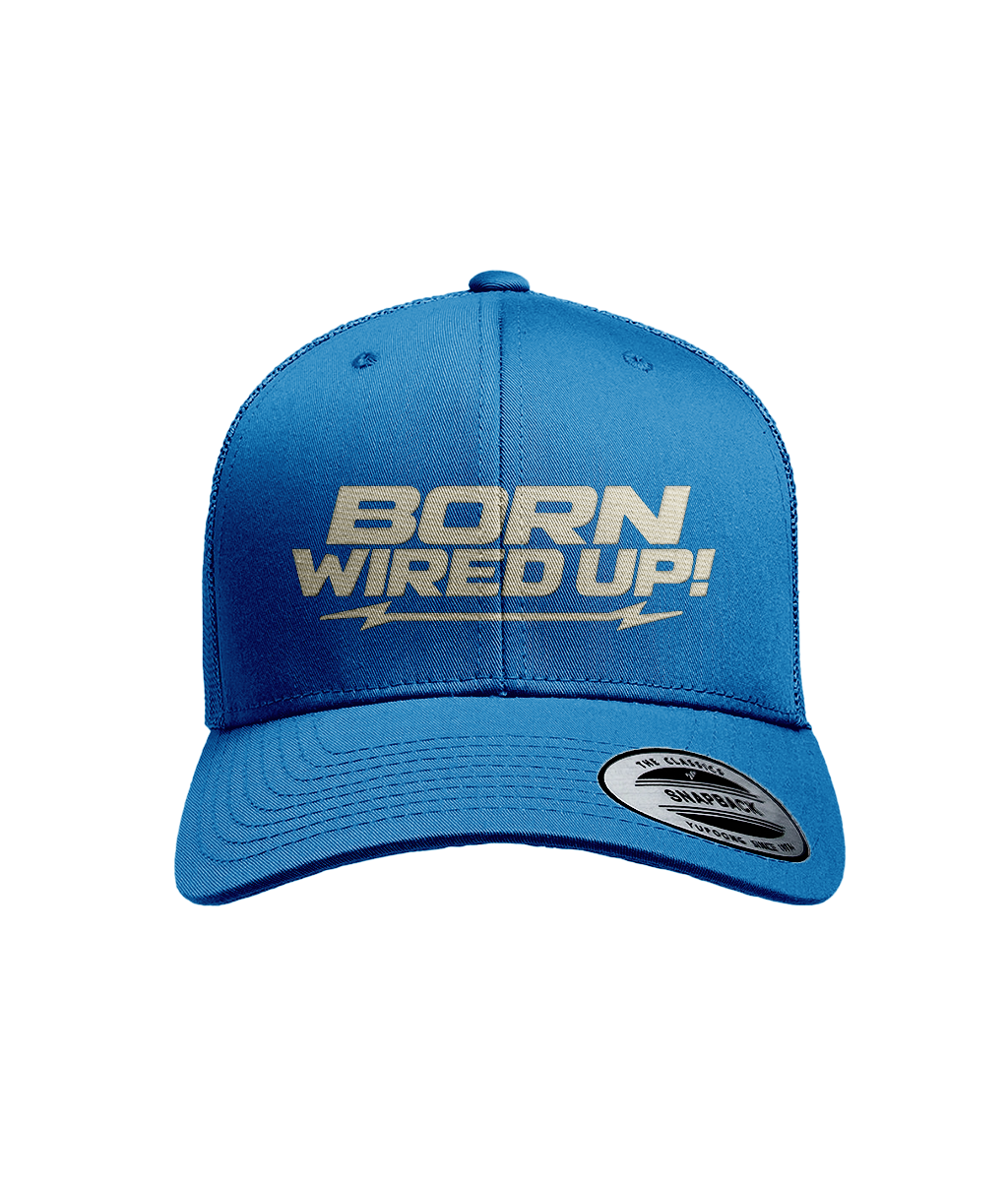BWU Flexfit Trucker Cap | BORN WIRED UP! — front view