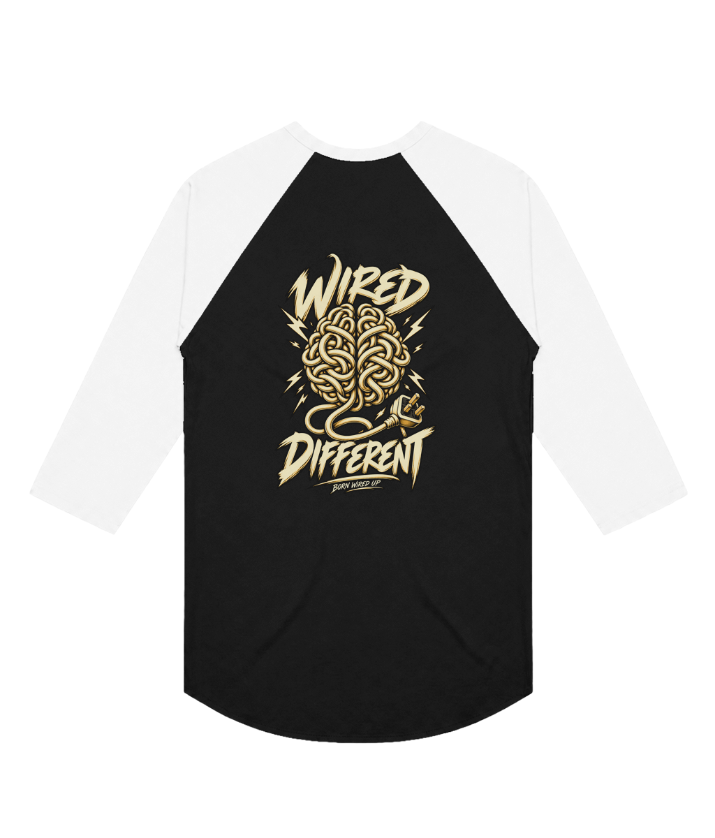 Wired Different Raglan T-Shirt | Cream Edition — back view