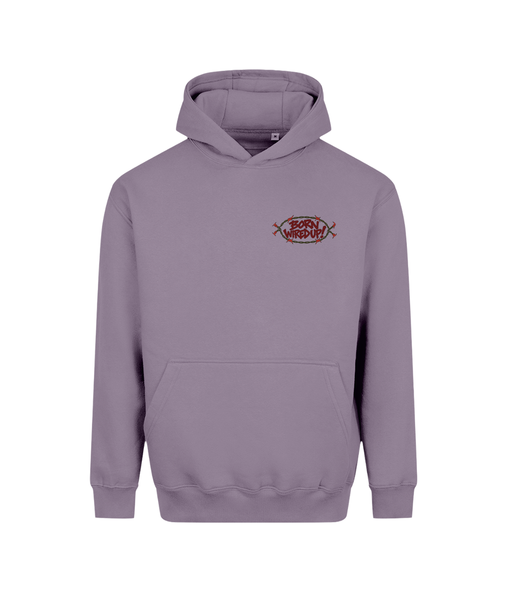 Skeleton heavyweight hoodie | Dusty Lilac | front view