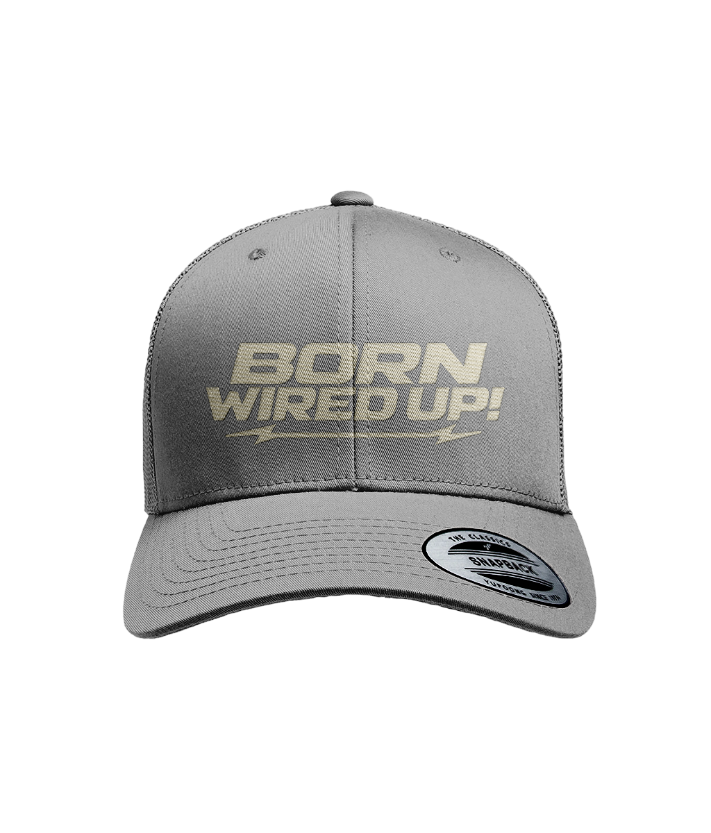 BWU Flexfit Trucker Cap | BORN WIRED UP! — front view