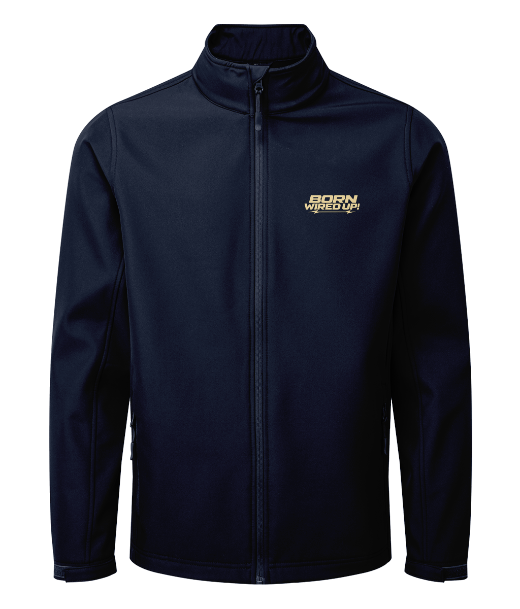 Cream Lightning Softshell Jacket — left chest view