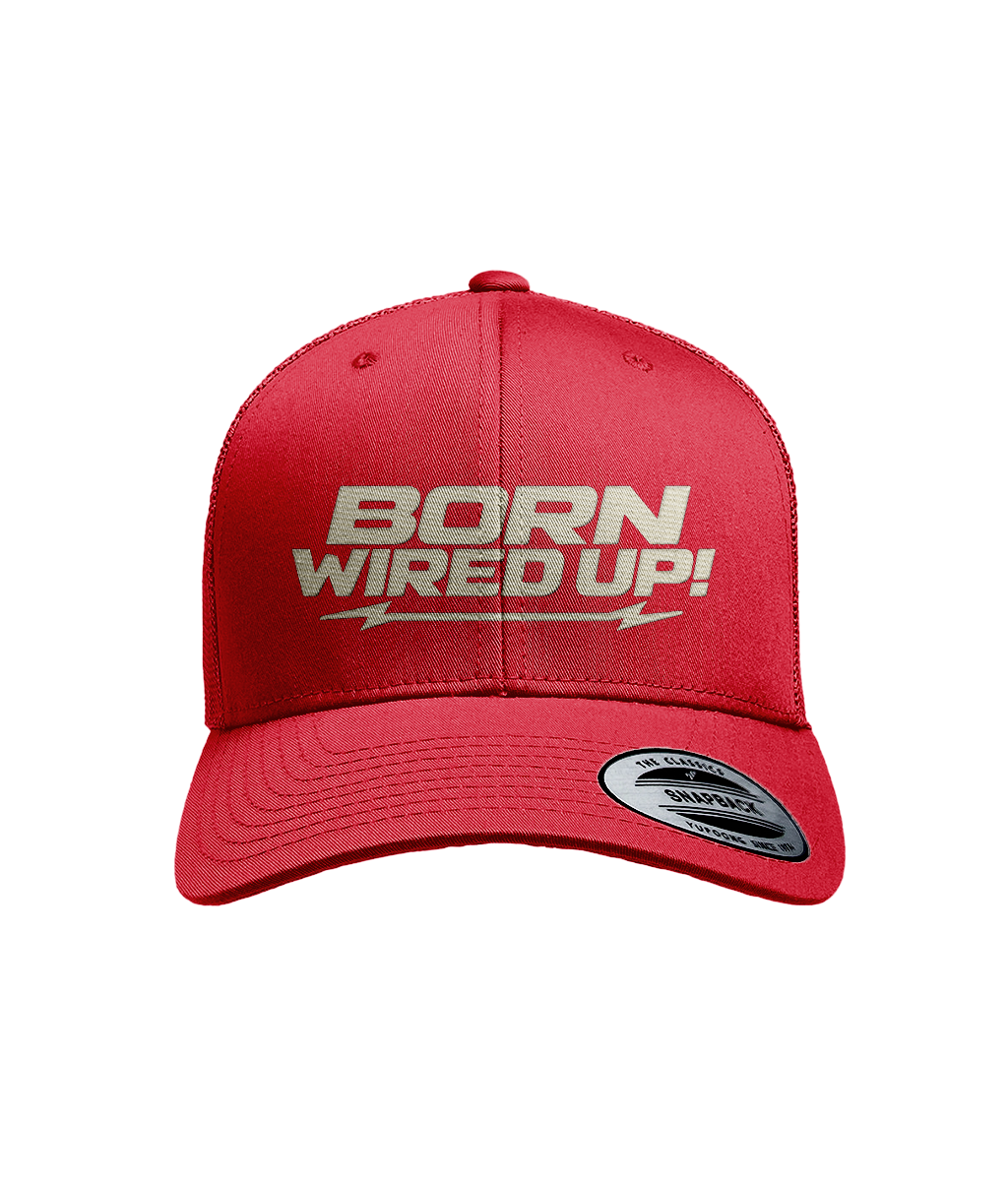 BWU Flexfit Trucker Cap | BORN WIRED UP! — front view