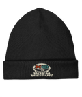Haze Embroidered Rib Beanie — front view