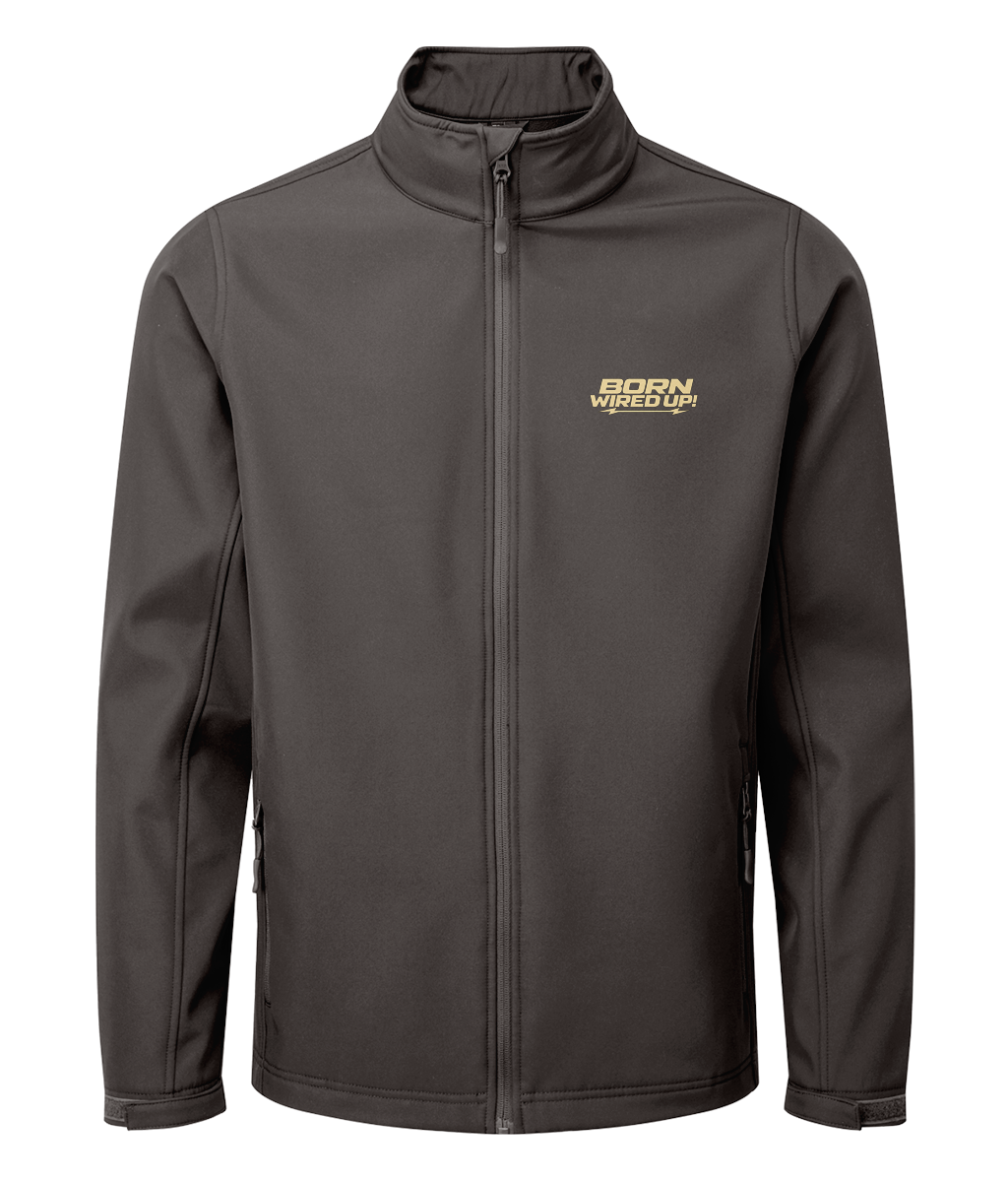 Cream Lightning Softshell Jacket — left chest view