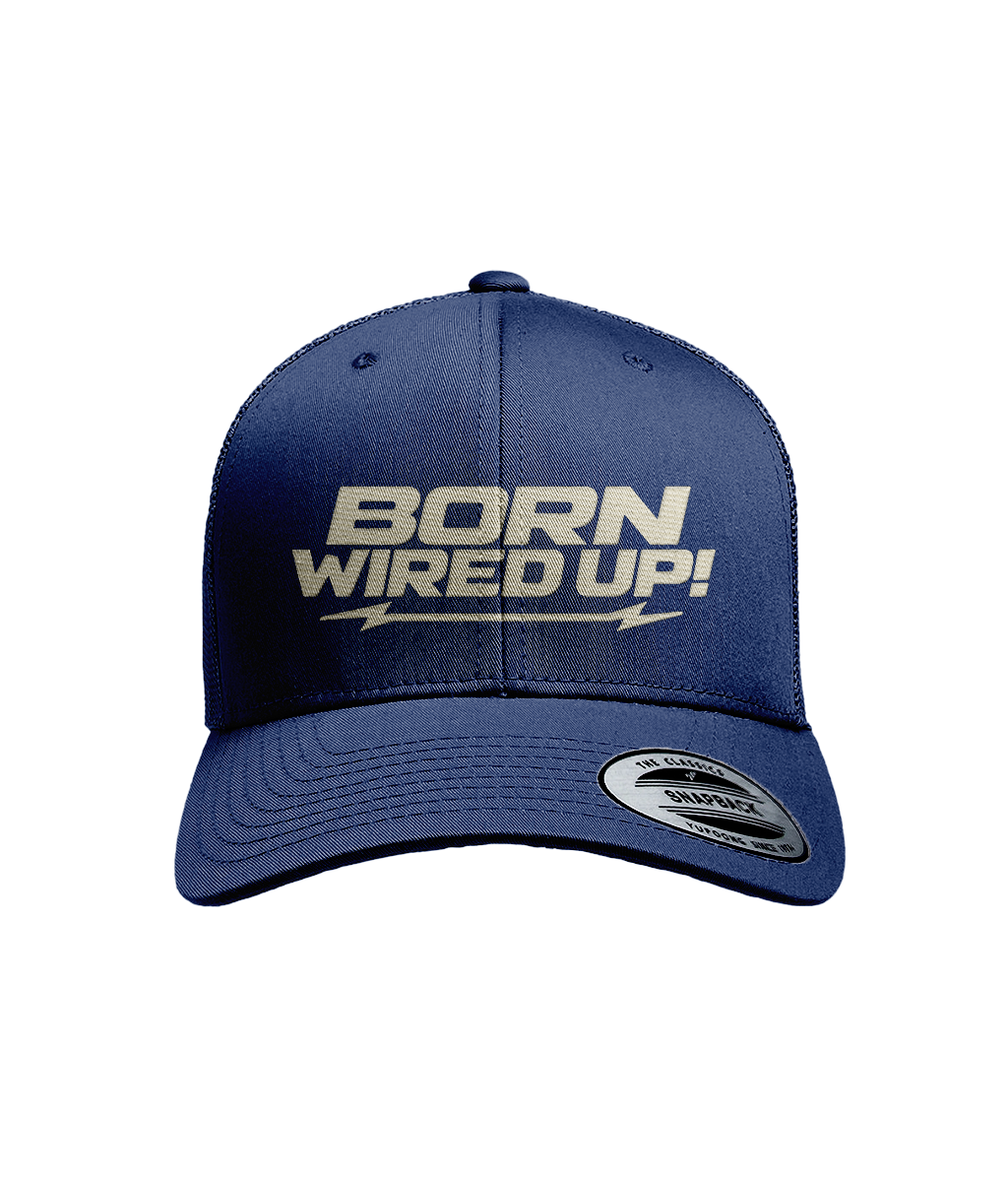 BWU Flexfit Trucker Cap | BORN WIRED UP! — front view